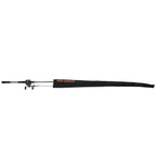 Full-length view of Rod Armour Pro sleeve covering a baitcaster combo, white background